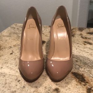 Merci Allen 100 Patent Nude Louboutin Heels
